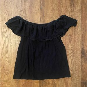 Black, off the shoulder top, size small